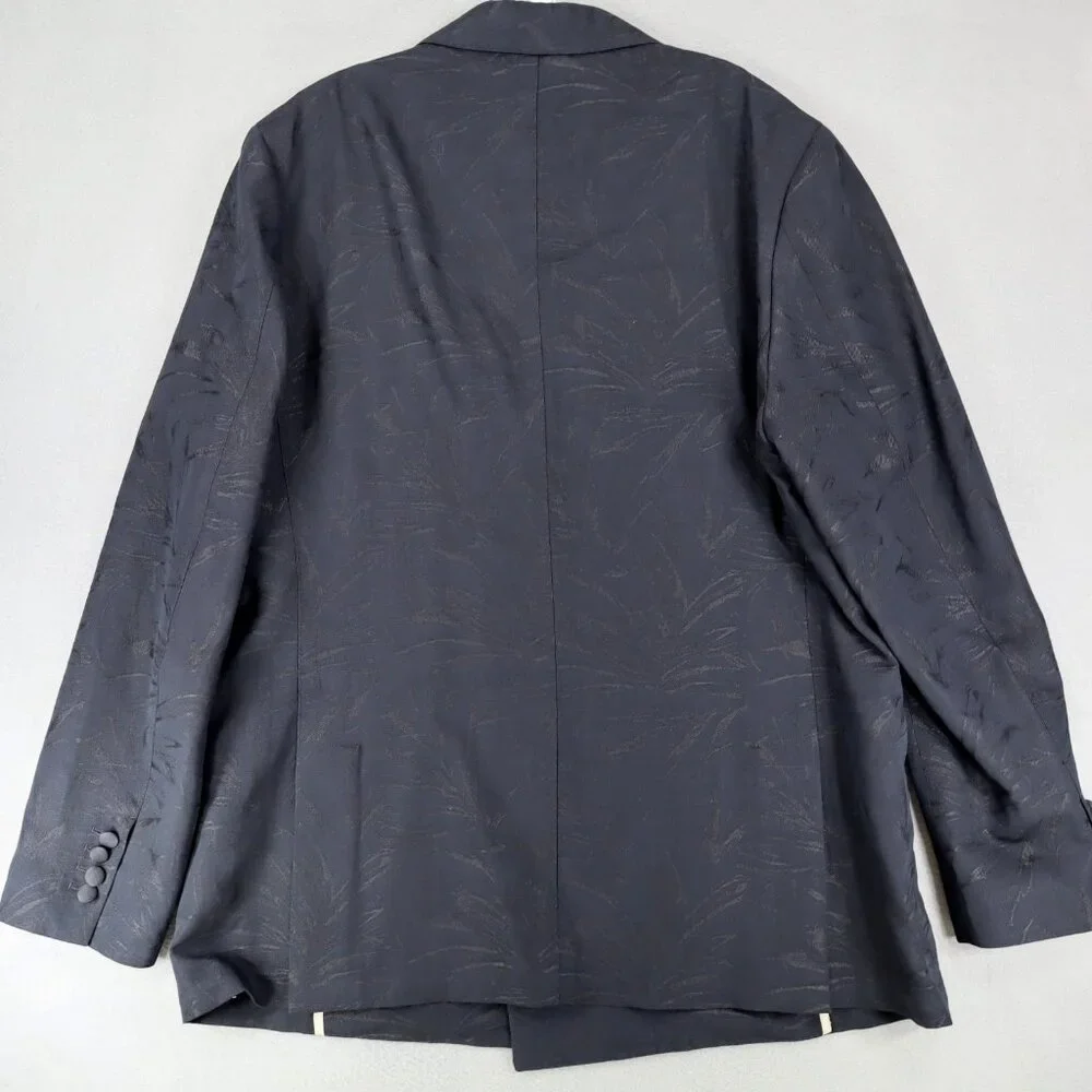 Banana Republic Blazer Men 46L Sport Coat Tailored Slim Fit Double Breast Floral